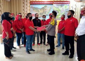 DPC PDI Perjuangan Laporkan Kasus Pembakaran Bendera ke Polres Kotamobagu