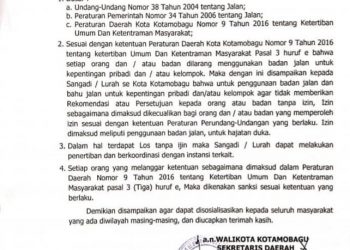 Sangadi-lurah Diminta tak Keluarkan Rekomendasi Pendirian Los di Badan Jalan