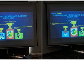 Pengelola Dandes dan DAK Fisik Terbaik di BMR, Pemkot Kotamobagu Terima Penghargaan dari KPPN