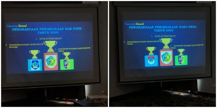 Pengelola Dandes dan DAK Fisik Terbaik di BMR, Pemkot Kotamobagu Terima Penghargaan dari KPPN