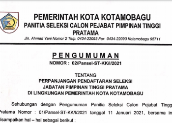 Waktu Pendaftaran Seleksi Calon Pejabat Tinggi Pratama Ditambah Tiga Hari