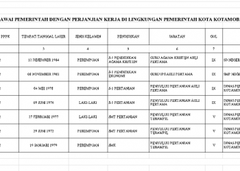 7 Honorer Pemkot Kotamobagu Lolos Seleksi PPPK