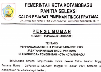 Pansel Kembali Perpanjang Pendaftaran Seleksi Calon Pejabat Tinggi Pratama