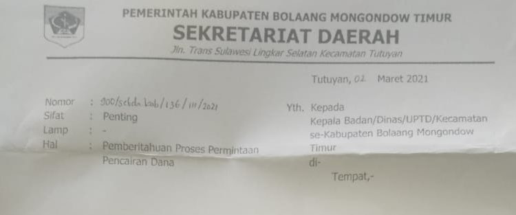 SKPD Belum Bisa Ajukan Permintaan Pencairan Dana
