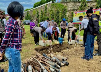 Polres Boltim Musnahkan 1.320 Liter Cap Tikus dan Knalpot Bising