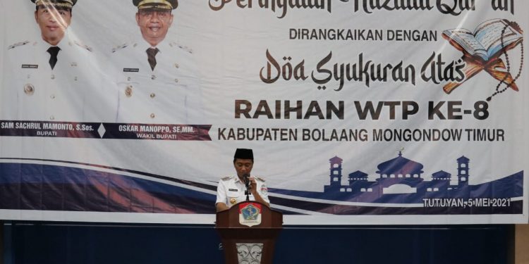 Pemkab Boltim Peringati Nuzulul Qur’an, Sekaligus Syukuran Atas Raihan Opini WTP ke-8