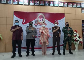 Peringatan HUT ke-75 Bhayangkara, Wali Kota Kunjungi Polres Kotamobagu