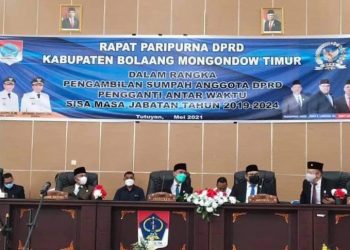 DPRD Boltim Gelar Paripurna Pengambilan Sumpah Anggota DPRD PAW