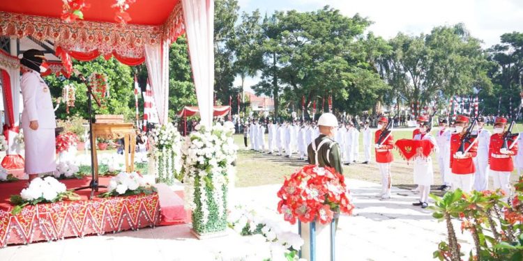 Pemkot Kotamobagu Gelar Upacara Peringatan HUT Proklamasi Kemerdekaan RI ke-76