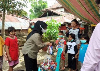 Dinas P3A Lakukan Pendampingan dan Beri Bantuan Pada Anak-anak Korban Kebakaran