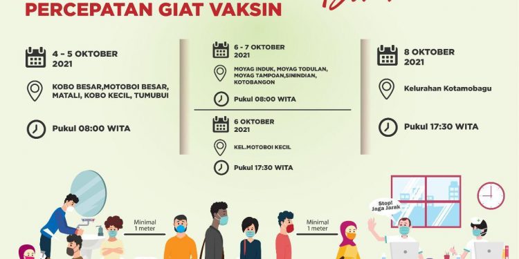 Mulai Besok ada Vaksinasi Covid-19 Kotamobagu, ini Jadwalnya