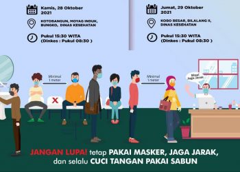 Sore ini, ada Vaksinasi Covid-19 di Kobo Besar dan Bilalang II