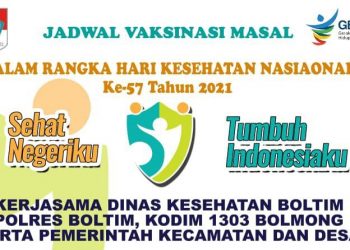 Mari Jo Ba Vaksin, Mulai Kamis ada Vaksinasi Massal di Tiap Wilayah Kerja Puskesmas di Boltim