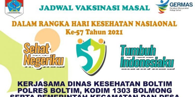 Mari Jo Ba Vaksin, Mulai Kamis ada Vaksinasi Massal di Tiap Wilayah Kerja Puskesmas di Boltim
