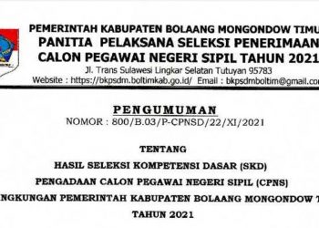 Simak, Ini Hasil SKD CPNS Boltim