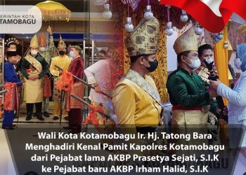 Wali Kota Hadiri Kenal Pamit Kapolres Kotamobagu