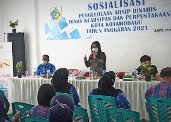 Dinas Kearsipan dan Perpustakaan Kotamobagu Gelar Sosialisasi Pengelolaan Arsip Dinamis OPD