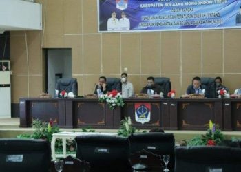 DPRD Boltim Gelar Paripurna Penetapan Ranperda APBD 2022