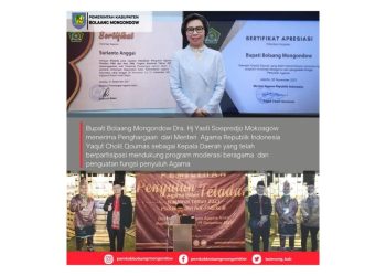 Bupati Yasti Terima Penghargaan dari Menteri Agama