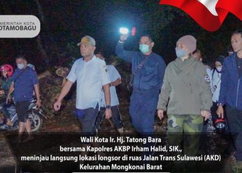 Wali Kota Tinjau Bencana Longsor di Jalan AKD Kelurahan Mongkonai Barat