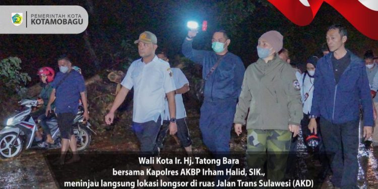 Wali Kota Tinjau Bencana Longsor di Jalan AKD Kelurahan Mongkonai Barat