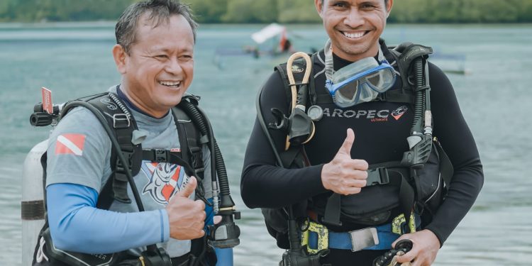 Kapolres Takjub dengan Keindahan Bawa Laut Bolsel