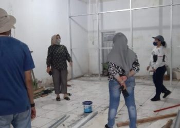 Wali Kota Tinjau Pembenahan Gedung Sementara  Mapolres Kotamobagu