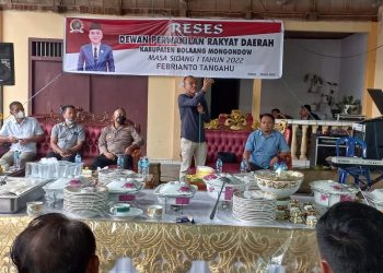 Anggota DPRD Bolmong Febrianto Tangahu Serap Aspirasi Masyarakt Dapil Lolayan Lewat Reses