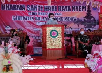Hadiri Perayaan Dharma Santi Nyepi, Bupati Yasti Ajak Terus Pererat Kekeluargaan Antar Umat Beragama