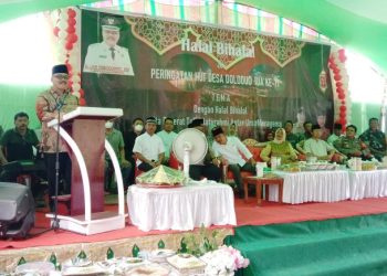 Pj Bupati Bolmong Hadiri Halal Bi Halal di Desa Doloduo II