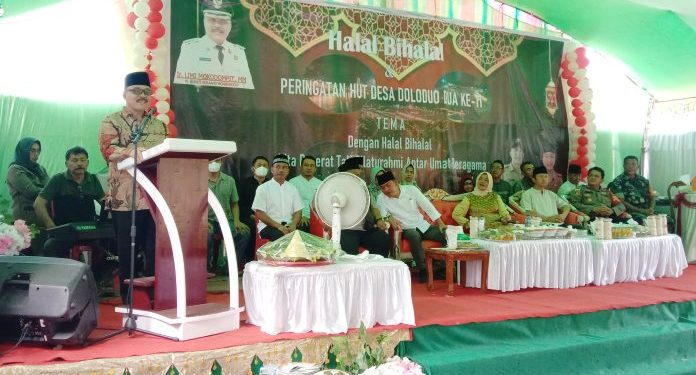 Pj Bupati Bolmong Hadiri Halal Bi Halal di Desa Doloduo II