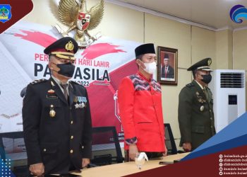 Bupati Bolsel Ikuti Upacara Hari Lahir Pancasila Secara Virtual Zoom