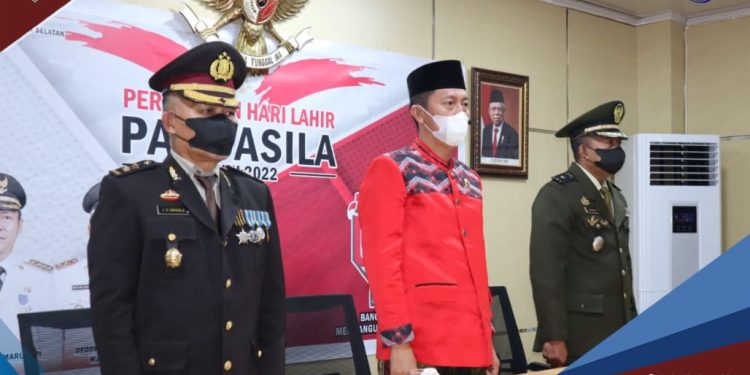 Bupati Bolsel Ikuti Upacara Hari Lahir Pancasila Secara Virtual Zoom