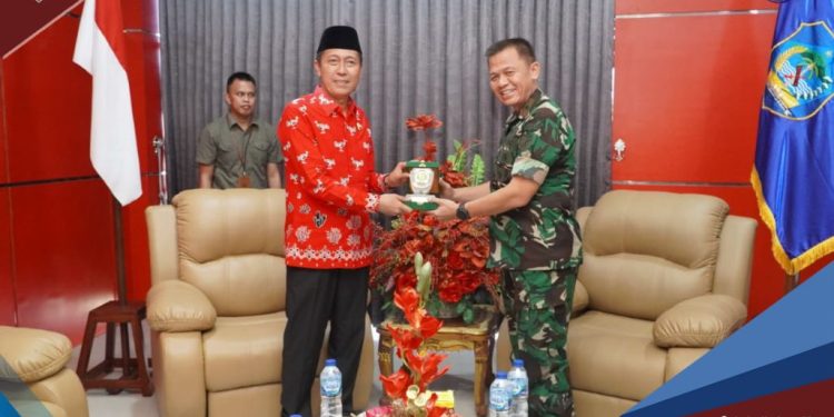 Danrem 131 Santiago Kunjungi Bolsel, Bupati Bolsel Siapkan 5 Hektar Lahan Makodim 1303 Bolsel