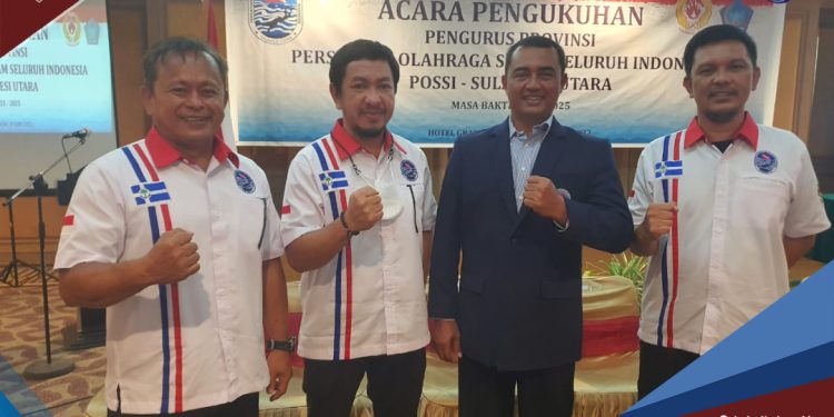 Ketua dan Sekretaris Pengda POSSI Bolsel, Hadiri Pelantikan dan Pengukuhan Pengprov POSSI Sulut