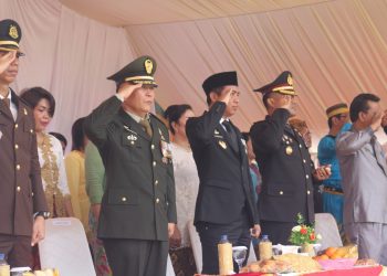 Bupati Boltim Hadiri Upacara HUT Bhayangkara ke-76