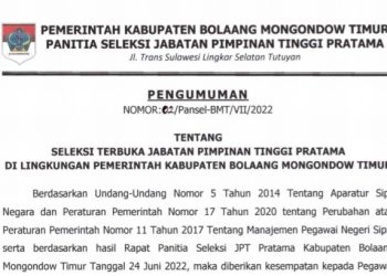 Pemkab Boltim Lelang Tiga Jabatan Eselon II