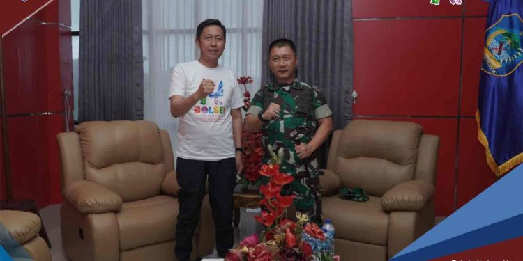 Iskandar Kamaru Sambut Silahturahmi Dandim 1303 Bolmong di Bolsel