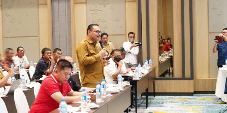 Limi Rakor Bersama KONI Sulut Terkait Kesiapan sebagai Tuan Rumah Porprov Sulut ke XI