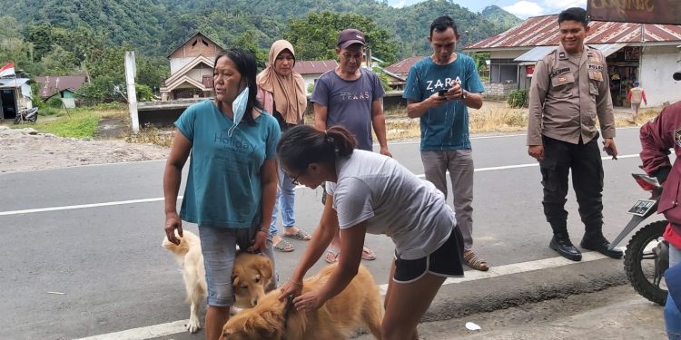 Distan Boltim Lakukan Vaksinasi Rabies di Kecamatan Modayag