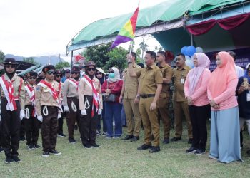 Bupati Boltim Buka Lomba Drumband dan Gerak Jalan Tingkat Kabupaten