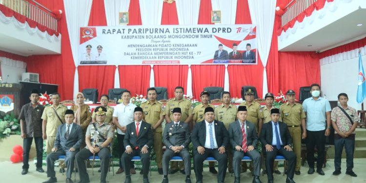 Bupati Boltim Hadiri Paripurna Mendengarkan Pidato Kenegaraan