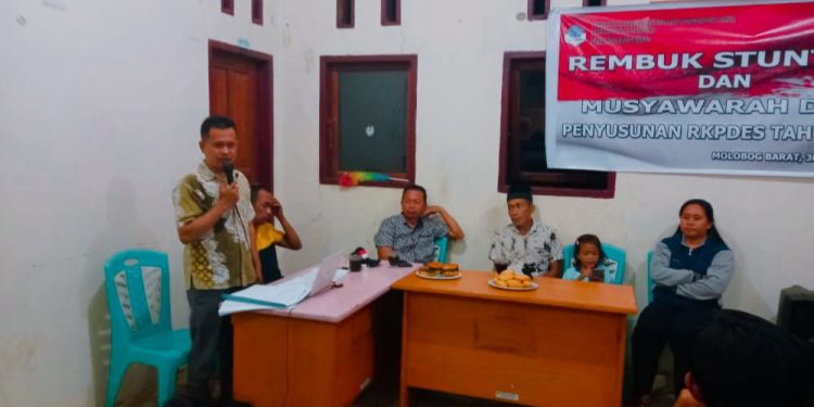 Susun RKPDes 2023 dan Rembuk Stunting, Pemdes Molobog Barat Gelar Musdes