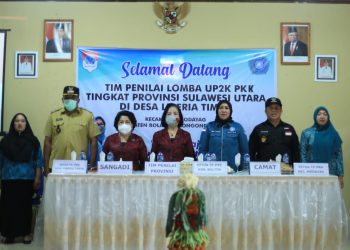 Ketua TP-PKK Boltim Sambut Tim Penilai Lomba UP2K PKK Tingkat Provinsi Sulut