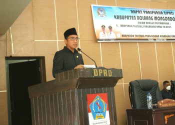 Bupati Boltim Hadiri Paripurna Ranperda Perubahan APBD Tahun 2022 serta Pengelolaan Keuangan Daerah
