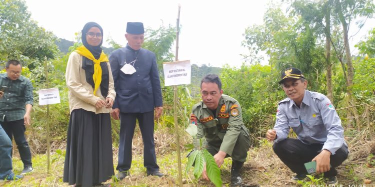 Dinas Pertanian Bersama KMPA Maleo dan Resort Kehutanan Wilayah Boltim Lakukan Penanaman Bibit Pohon di Mooat