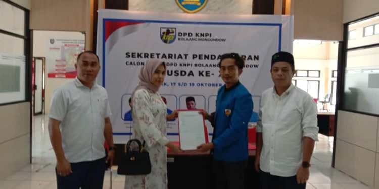 Resmi Mendaftar, Mitha Mokodompit Siap Rebut Kursi Ketua DPD KNPI Bolmong
