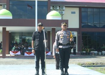 Bupati Botim Pimpin Apel Gelar Pasukan Operasi Kepolisian Terpusat Lilin Samrat Tahun 2022