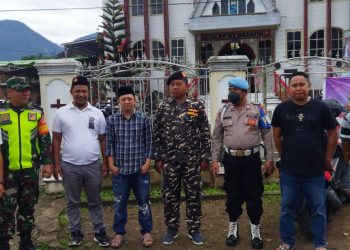 PAC GP Ansor Modayag Bersama Pemdes Modayag Bersatu Lakukan Pengamanan Ibadah Natal 2022