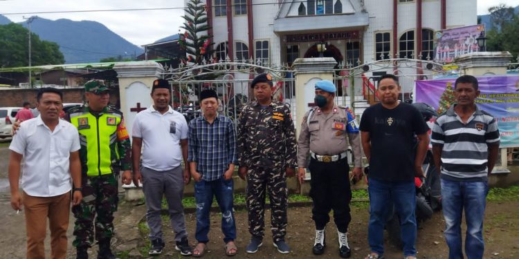 PAC GP Ansor Modayag Bersama Pemdes Modayag Bersatu Lakukan Pengamanan Ibadah Natal 2022